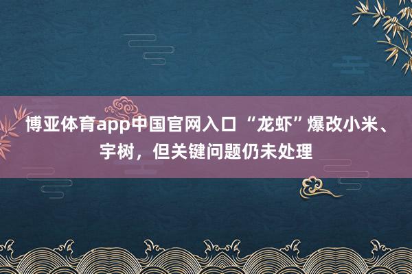 博亚体育app中国官网入口 “龙虾”爆改小米、宇树，但关键问题仍未处理