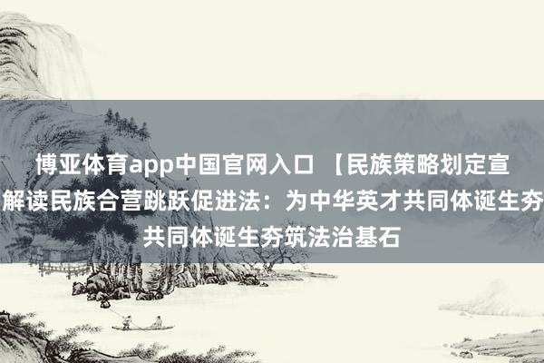 博亚体育app中国官网入口 【民族策略划定宣传】强世功解读民族合营跳跃促进法：为中华英才共同体诞生夯筑法治基石
