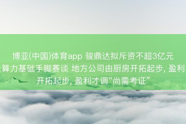 博亚(中国)体育app 骏鼎达拟斥资不超3亿元加快切入液冷及算力基础手脚赛谈 地方公司由厨房开拓起步， 盈利才调“尚需考证”