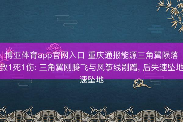 博亚体育app官网入口 重庆通报能源三角翼陨落致1死1伤: 三角翼刚腾飞与风筝线剐蹭， 后失速坠地